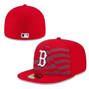 EUC Sz 7 1/4 New Era Boston Red Sox Stars & Stripes 4th of July Diamond
59FIFTY